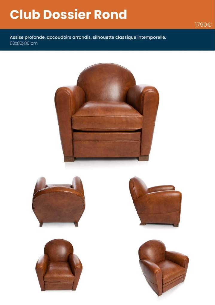 Fauteuils clubs neufs Fontenay-le-Comte.