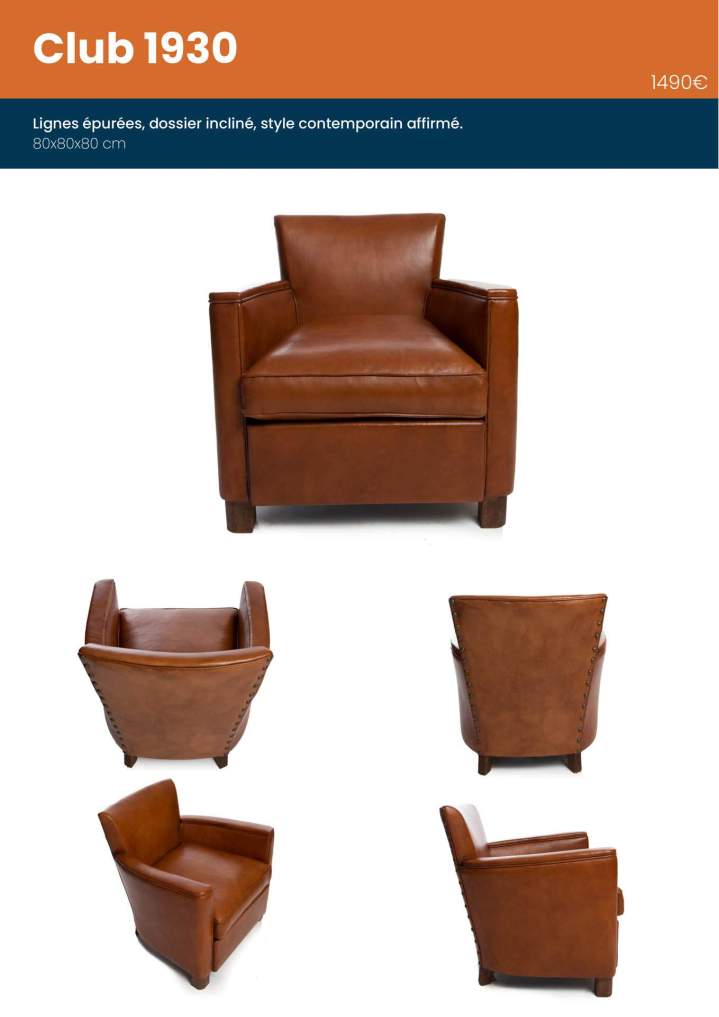 Fauteuils clubs neufs Fontenay-le-Comte.