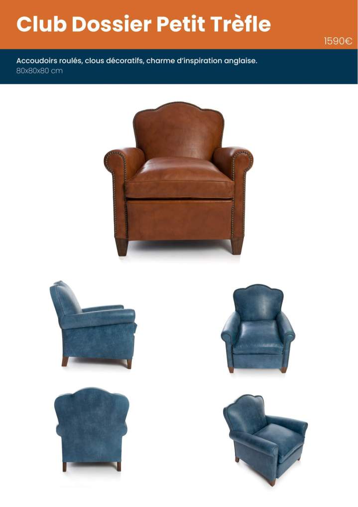 Fauteuils clubs neufs Fontenay-le-Comte.